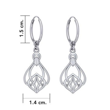 Celtic Knotwork Silver Hoop Earrings TER2054 - Jewelry